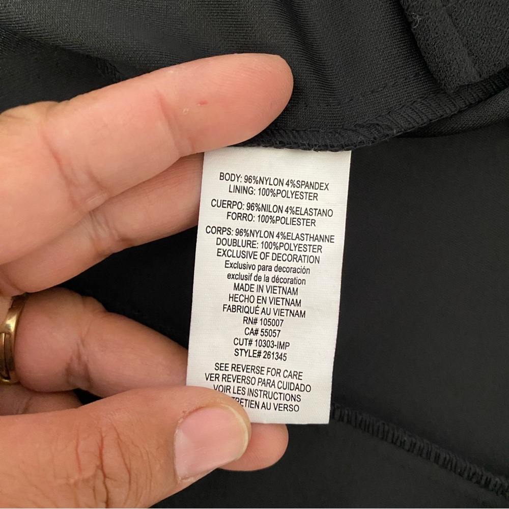 Marina Black Cutout Sheath Dress Size 10 | Sleeveless Midi Cocktail Party Dress - Picture 7 of 10